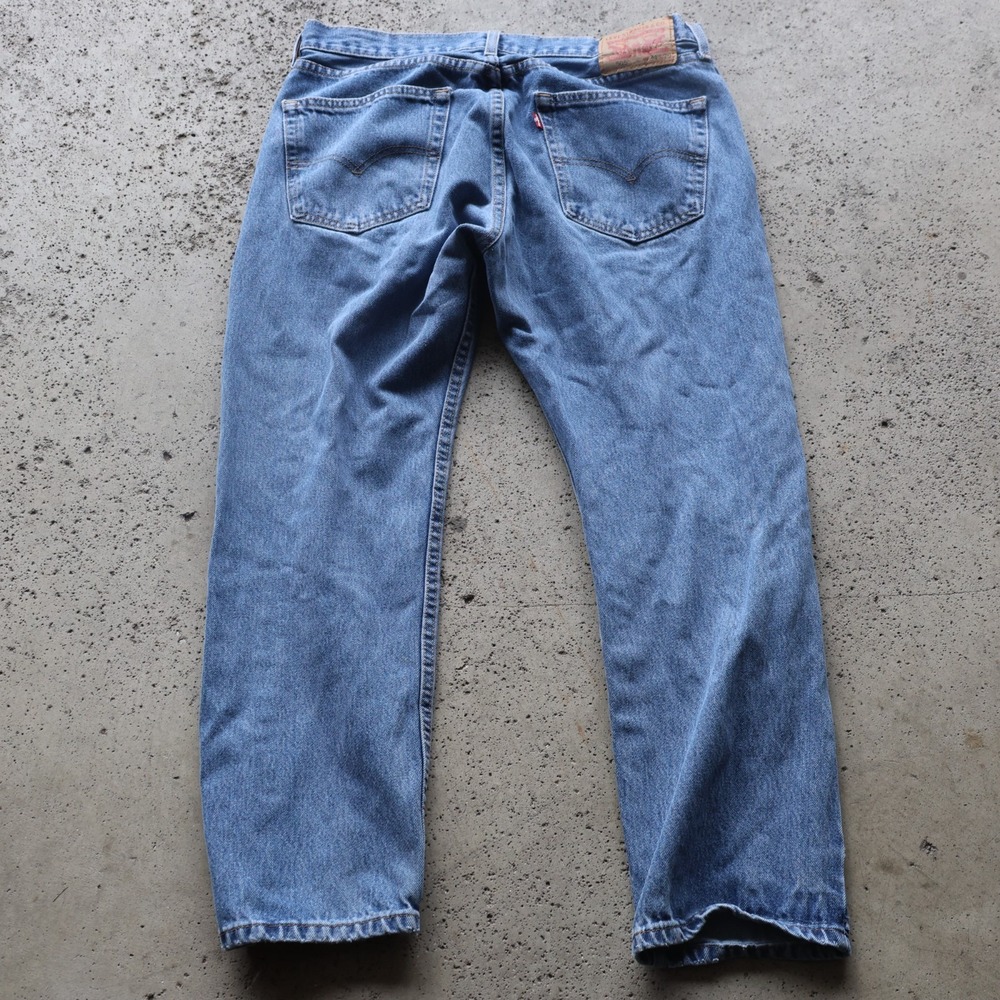 Levi's 505 Jeans Mens Size W34 L29 Straight Leg Medium Wash Red Tab Denim